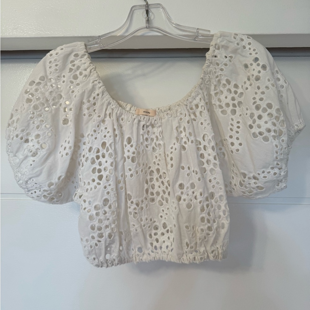Eberjay Cropped Eyelet top